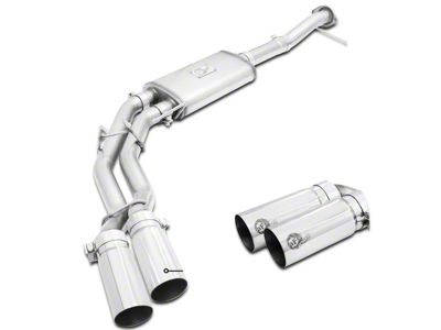 AFE Rebel Series 3 to 2.50-Inch Dual Exhaust System with Polished Tips; Middle Side Exit (09-10 4.6L F-150)