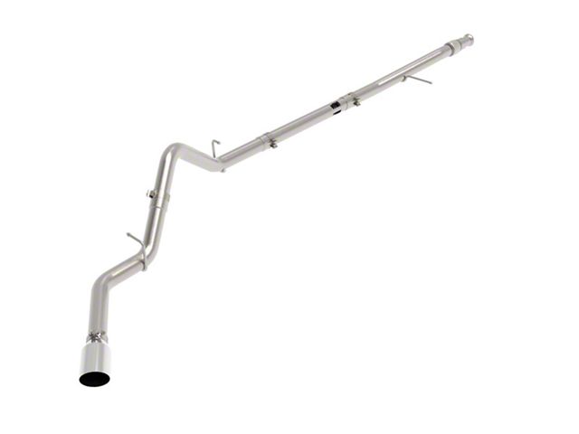 AFE Large Bore-HD 3-Inch DPF-Back Single Exhaust System with Polished Tip; Side Exit (20-24 3.0L Duramax Sierra 1500)