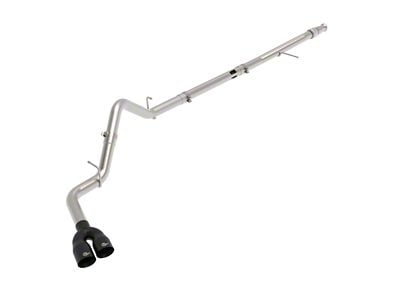 AFE Rebel XD Series 3-Inch DPF-Back Single Exhaust System with Black Tips; Side Exit (20-24 3.0L Duramax Sierra 1500)