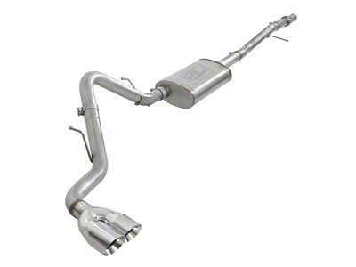 AFE Vulcan Series 3-Inch Single Exhaust System with Polished Tips; Side Exit (19-24 4.3L Sierra 1500)