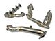 AFE Twisted Steel Shorty Headers with Up-Pipes and Down-Pipe; 4-Bolt Flange (15.5-16 6.6L Duramax Sierra 2500 HD)