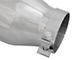 AFE MACH Force-XP 304 Stainless Steel Exhaust Tip; 6-Inch; Polished; Driver Side (Fits 4-Inch Tailpipe)