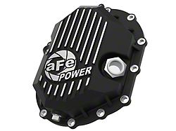 AFE Pro Series Front Differential Cover with Machined Fins; Black (11-19 6.0L Sierra 3500 HD; 11-25 6.6L Duramax Sierra 3500 HD)