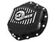 AFE Pro Series Rear Differential Cover with Machined Fins; Black (20-24 Sierra 3500 HD)