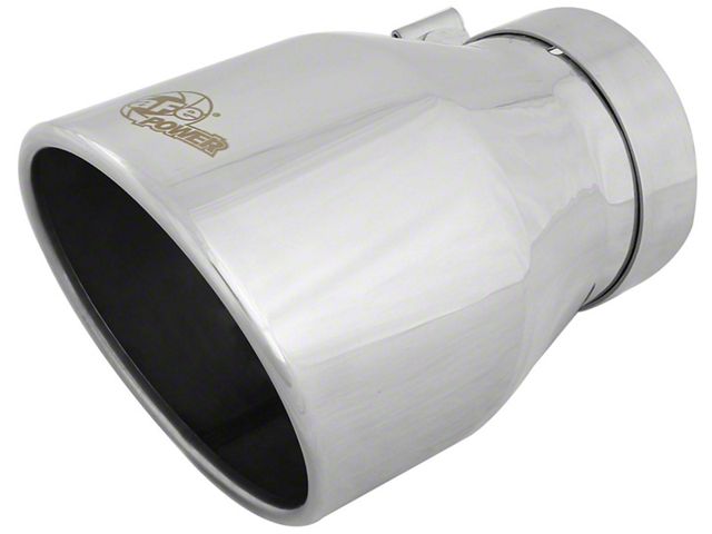 AFE MACH Force-XP 304 Stainless Steel Exhaust Tip; 6-Inch; Polished (Fits 4-Inch Tailpipe)