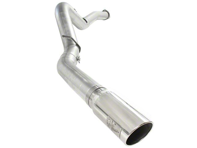 AFE ATLAS 5-Inch DPF-Back Single Exhaust System with Polished Tip; Side Exit (07-10 6.6L Duramax Silverado 2500 HD)