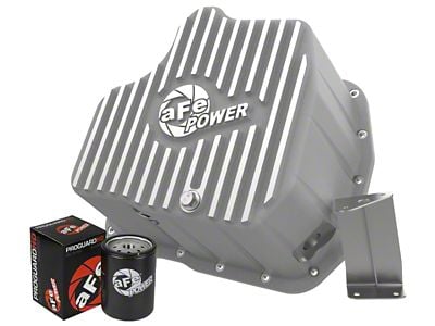 AFE Street Series Extra Deep Engine Oil Pan with Machined Fins; Raw (07-10 6.6L Duramax Silverado 2500 HD)