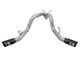 AFE ATLAS 4-Inch DPF-Back Dual Exhaust System with Black Tips; Side Exit (17-19 6.6L Duramax Silverado 3500 HD)