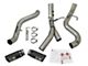 AFE Large Bore-HD 4-Inch DPF-Back Dual Exhaust System with Black Tips; Side Exit (17-19 6.6L Duramax Silverado 3500 HD)