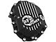 AFE Pro Series Front Differential Cover with Machined Fins and 75w-90 Gear Oil; Black; AAM 9.25 (11-19 Silverado 3500 HD)