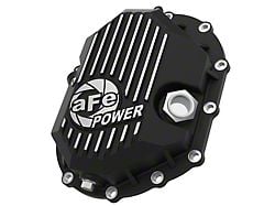 AFE Pro Series Front Differential Cover with Machined Fins; Black (11-19 6.0L Silverado 3500 HD; 11-25 6.6L Duramax Silverado 3500 HD)