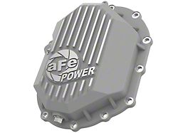 AFE Street Series Front Differential Cover with Machined Fins; Raw (11-19 6.0L Silverado 3500 HD; 11-25 6.6L Duramax Silverado 3500 HD)