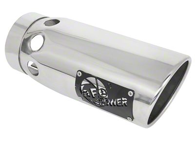 AFE MACH Force-XP 304 Stainless Steel Intercooled Exhaust Tip; 5-Inch; Polished (Fits 4-Inch Tailpipe)