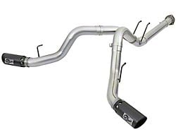 AFE ATLAS 4-Inch DPF-Back Dual Exhaust System with Black Tips; Side Exit (17-22 6.7L Powerstroke F-250 Super Duty)