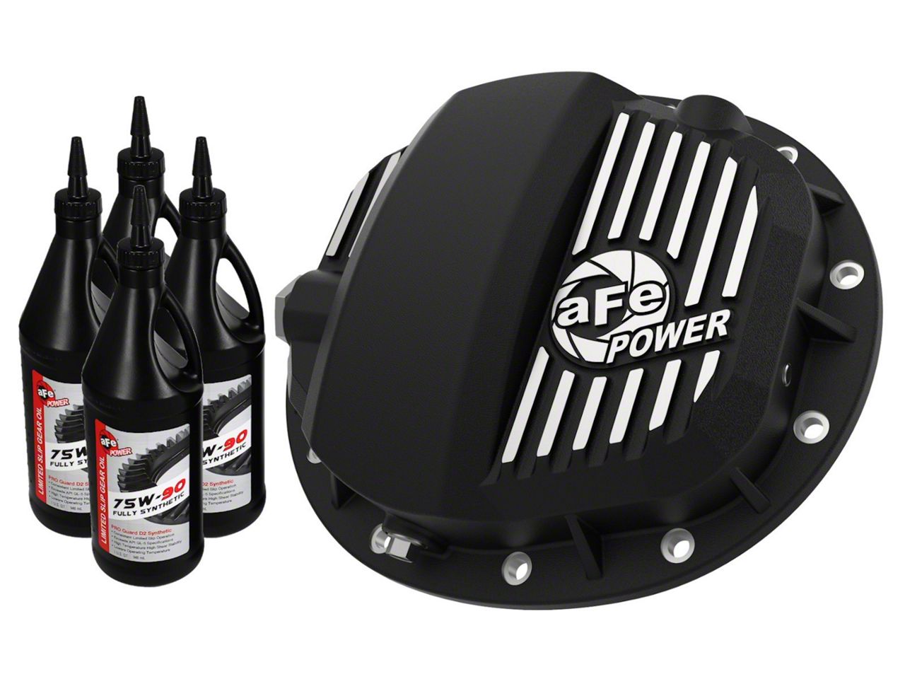 AFE Tahoe Pro Series Rear Differential Cover and Gear Oil; Black with ...