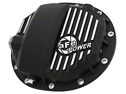 AFE Pro Series Rear Differential Cover with Machined Fins; Black; AAM 9.5/9.76 (15-25 V8 Yukon)