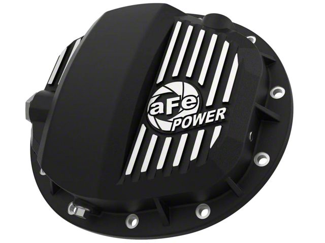 AFE Pro Series Rear Differential Cover with Machined Fins; Black; GMCH 9.5 (19-24 V8 Yukon)