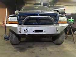 Affordable Offroad Modular Winch Front Bumper with Bull Bar; Black (97-04 Dakota)