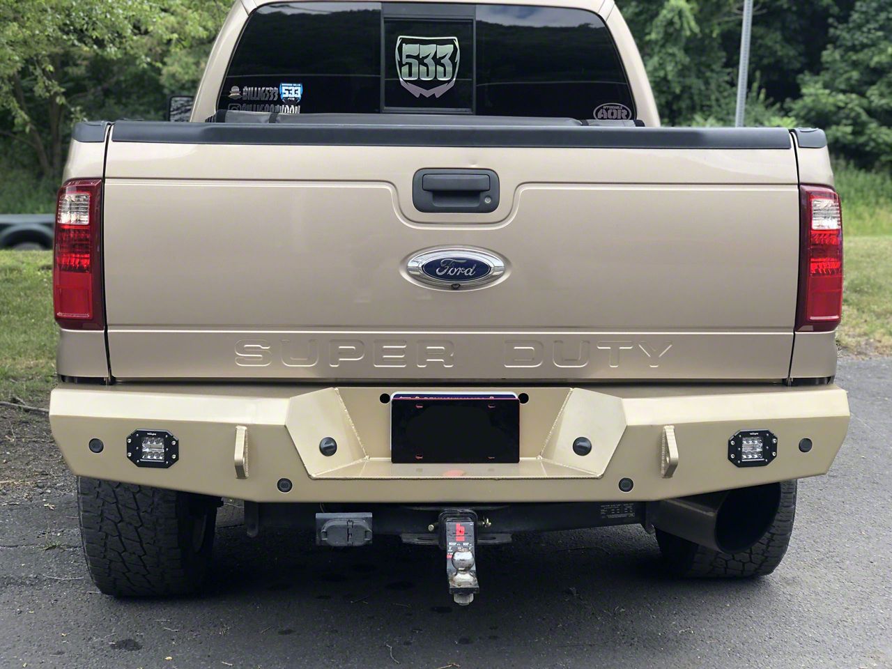 Affordable Offroad F-250 Super Duty Elite Rear Bumper; Bare Metal 100 ...