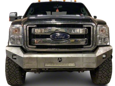Affordable Offroad Modular Non-Winch Front Bumper with and LED Lights; Black (11-16 F-250 Super Duty)