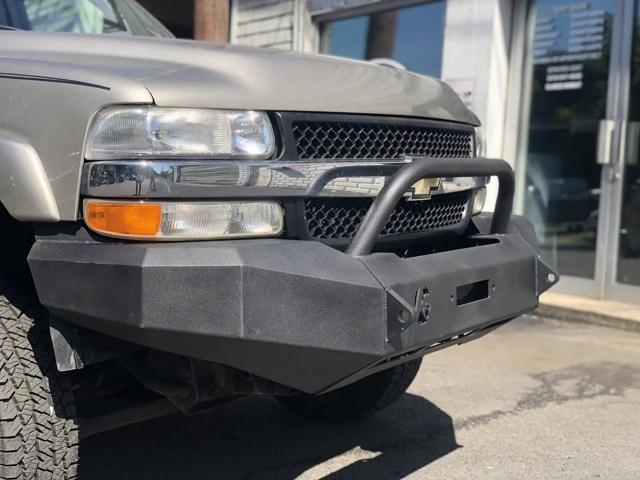 Affordable Offroad Sierra 1500 Modular Winch Front Bumper with Bullbar