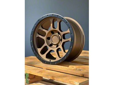 AGP Wheels Trux Bronze with Matte Black Ring 6-Lug Wheel; 17x9; 1mm Offset (07-13 Silverado 1500)