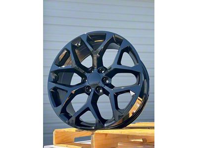 AGP Wheels 101 Gloss Black 6-Lug Wheel; 22x9; 28mm Offset (14-18 Sierra 1500)