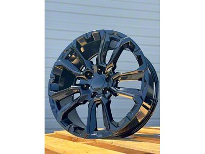 AGP Wheels 120 Gloss Black 6-Lug Wheel; 22x9; 28mm Offset (14-18 Sierra 1500)