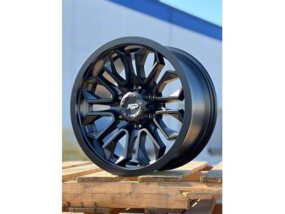 AGP Wheels 304 Matte Black 6-Lug Wheel; 18x9; 12mm Offset (14-18 Silverado 1500)