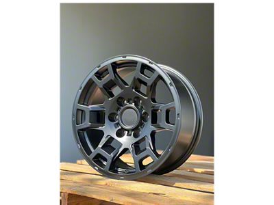 AGP Wheels Pro Matte Black 6-Lug Wheel; 17x8; 5mm Offset (14-18 Silverado 1500)