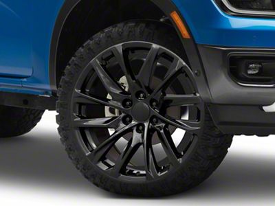 AGP Wheels 106 Gloss Black 6-Lug Wheel; 22x9; 28mm Offset (24-25 Ranger)