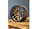 AGP Wheels Trux Bronze with Matte Black Ring 6-Lug Wheel; 17x9; 1mm Offset (19-24 Sierra 1500)