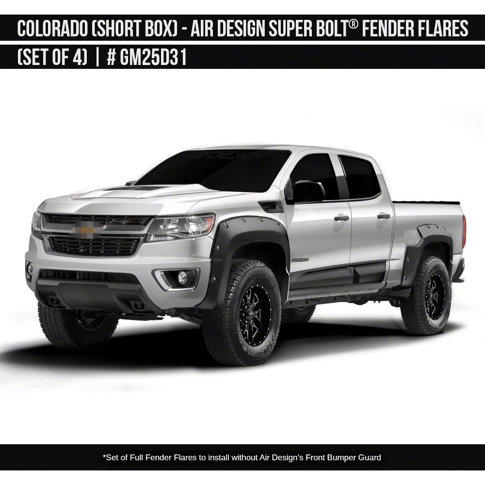 Air Design Colorado Super Bolt Fender Flares; Unpainted GM25D31PR (15 ...