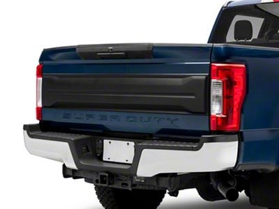 Air Design Tailgate Applique; Satin Black (17-19 F-350 Super Duty w/o Tailgate Applique)