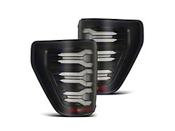 AlphaRex LUXX-Series LED Tail Lights; Black Housing; Clear Lens (21-23 F-150 w/o Blind Spot Sensor)