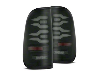 AlphaRex LUXX-Series LED Tail Lights; Black Housing; Smoked Lens (97-03 F-150 Styleside Regular Cab, SuperCab)