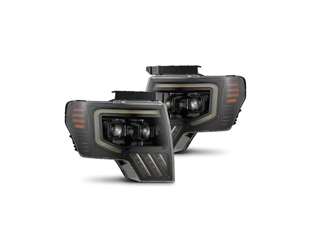 AlphaRex MK II LUXX-Series LED Projector Headlights; Alpha Black Housing; Clear Lens (09-14 F-150)