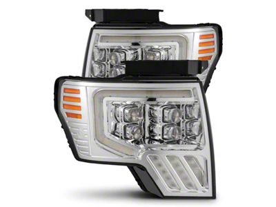 AlphaRex MK II NOVA-Series LED Projector Headlights; Chrome Housing; Clear Lens (09-14 F-150)