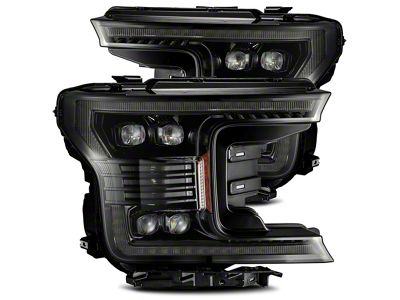 AlphaRex NOVA-Series LED Projector Headlights; Alpha Black Housing; Clear Lens (18-20 F-150 w/ Factory LED Headlights)