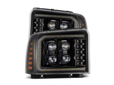 AlphaRex NOVA-Series LED Projector Headlights; Alpha Black Housing; Clear Lens (05-07 F-250 Super Duty)