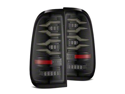 AlphaRex LUXX-Series LED Tail Lights; Alpha Black Housing; Clear Lens (11-16 F-350 Super Duty)