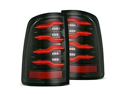 AlphaRex LUXX-Series LED Tail Lights; Black/Red Housing; Smoked Lens (13-18 RAM 1500 w/ Factory LED Tail Lights)