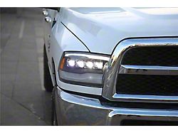 AlphaRex NOVA-Series LED Projector Headlights; Alpha Black Housing; Clear Lens (13-18 RAM 1500 w/ Factory Halogen Projector Headlights)