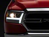 PRO-Series Projector Headlights; Chrome Housing; Clear Lens (19-24 RAM 1500 w/ Factory Halogen Headlights)