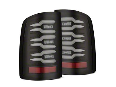 AlphaRex LUXX-Series LED Tail Lights; Black Housing; Smoked Lens (07-13 Sierra 1500)