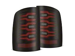 AlphaRex LUXX-Series LED Tail Lights; Black/Red Housing; Smoked Lens (07-14 Sierra 2500 HD)