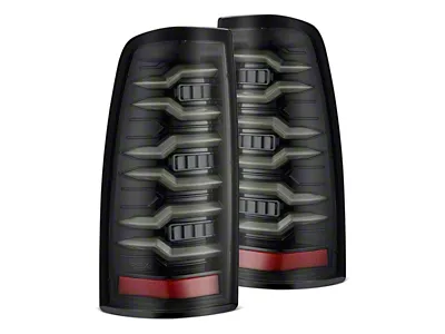 AlphaRex LUXX-Series LED Tail Lights; Alpha Black Housing; Clear Lens (99-06 Silverado 1500)