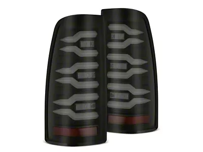 AlphaRex LUXX-Series LED Tail Lights; Black Housing; Smoked Lens (99-06 Silverado 1500)