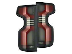 AlphaRex LUXX-Series LED Tail Lights; Black/Red Housing; Smoked Lens (19-23 Silverado 1500 w/ Factory LED Tail Lights)