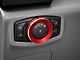 RedRock Billet Aluminum Headlight Knob Cover; Red (15-20 F-150)